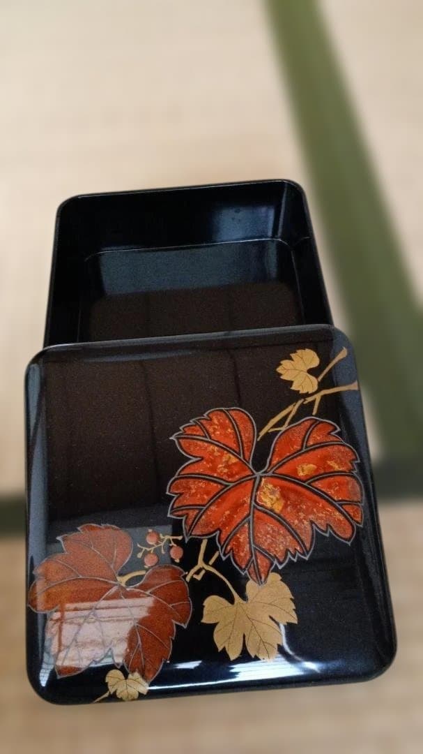 【大正時代以前・白木屋漆器】会津塗 菓子器セット 蔦模様漆器 アンティーク