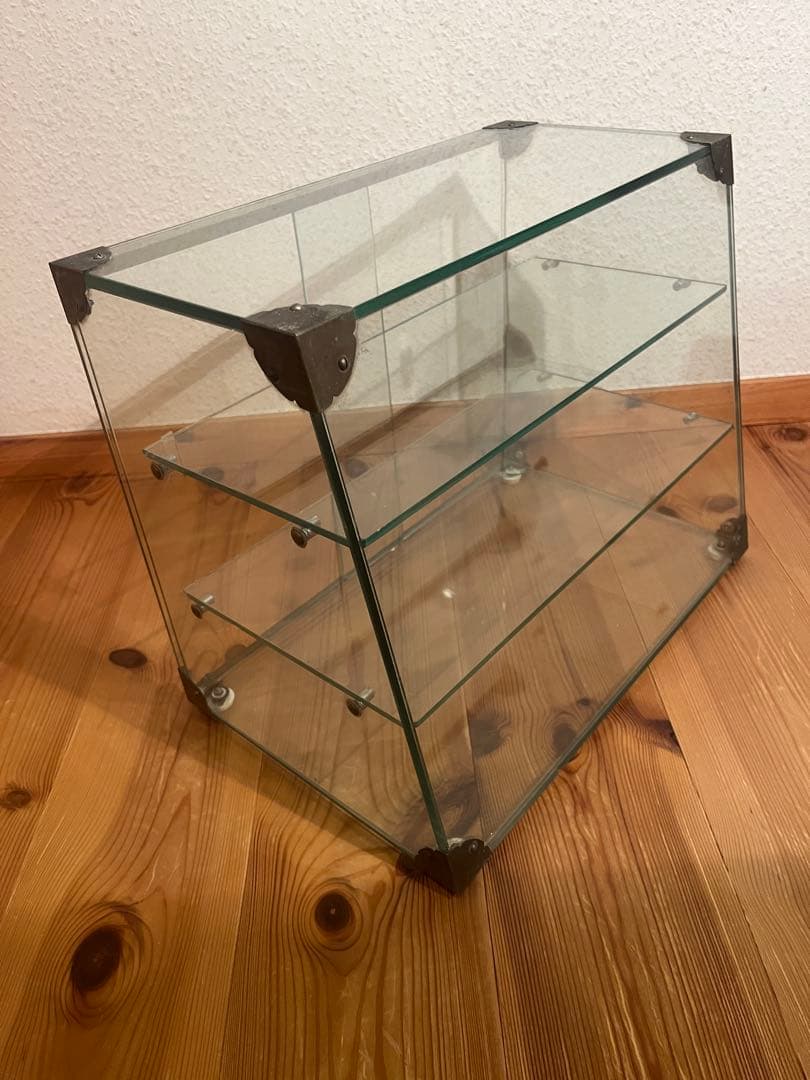 seven 昭和レトロ ガラスケース ショーケース 正面斜めガラス