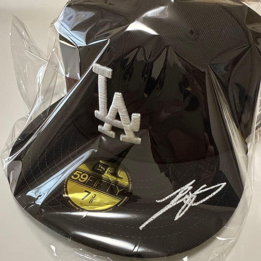 刺繍サイン付き　大谷翔平　ドジャース キャップ