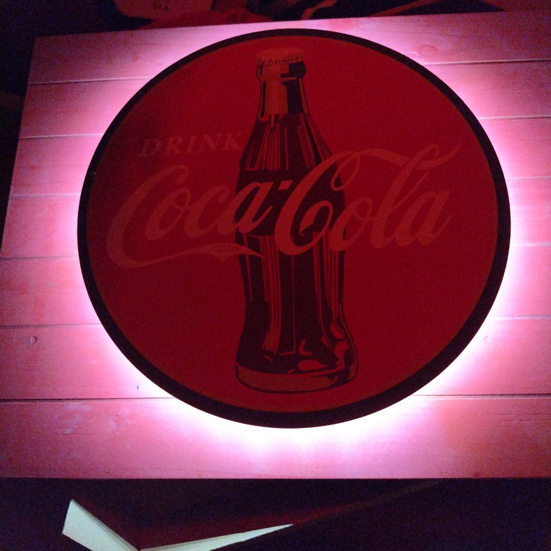 Ｓ★商品Ｎｏ.３７３１★Ｃｏｃａ―Ｃｏｌａグッズ★ネオンライト木製カレンダー新品
