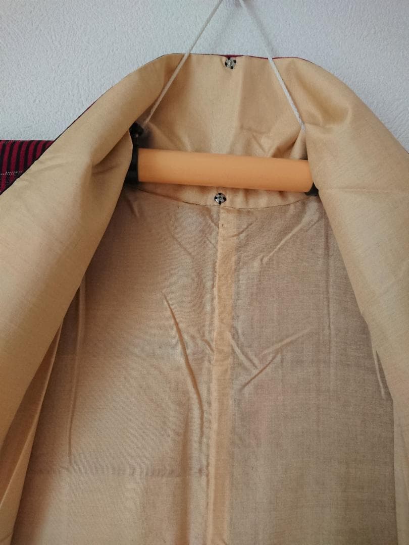 大正時代の着物 小紋 正絹 袷 時代物アンティーク 竹 笹 梅 十字架 クロス