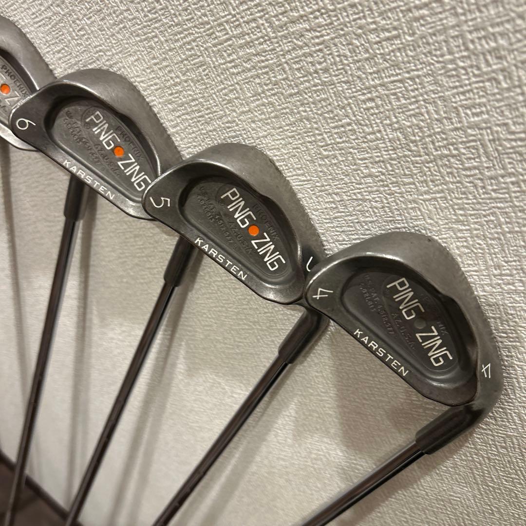 名器PING ZING 4-9.S.W 8本セットKARSTEN オレンジドット