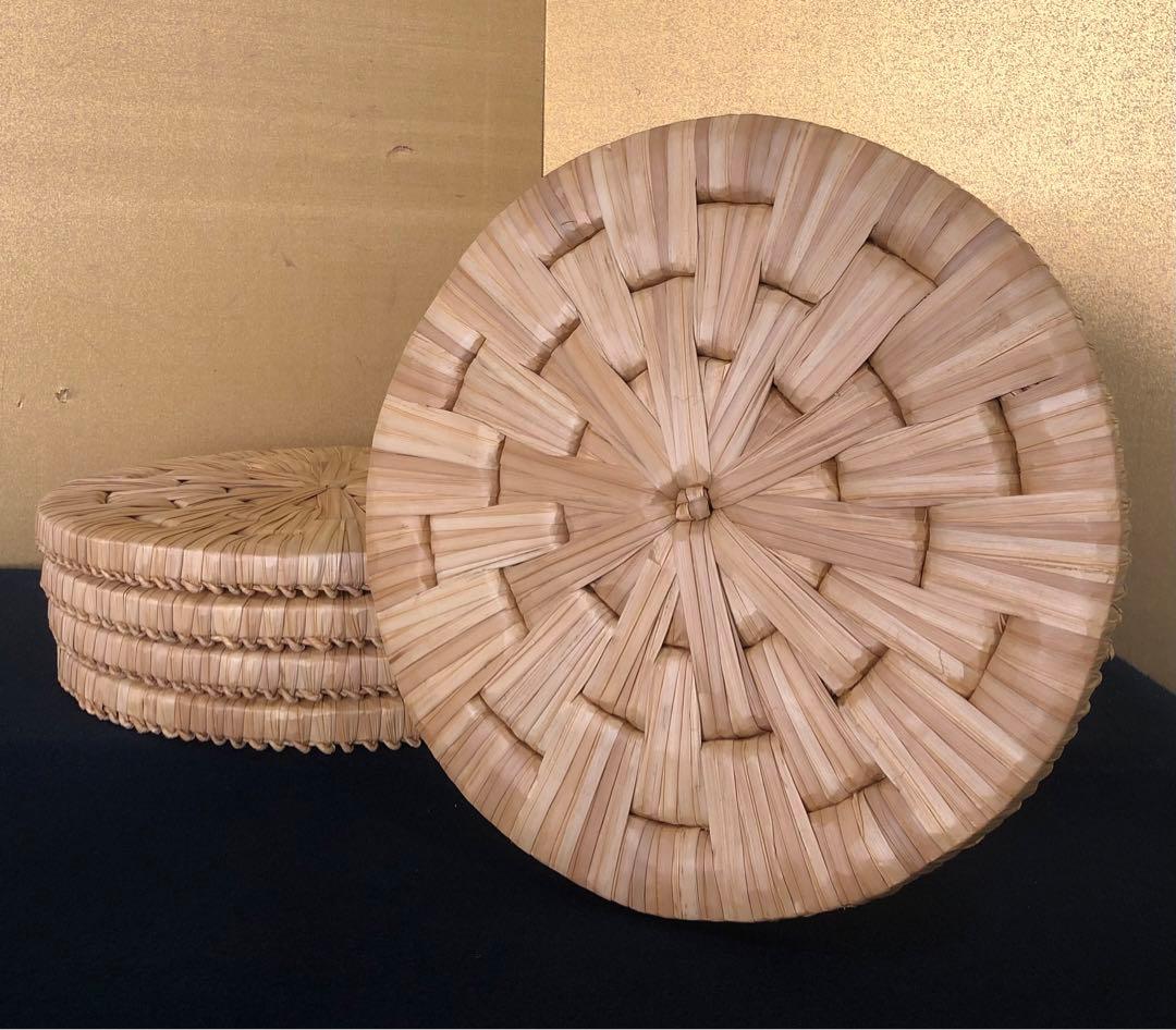 《R》茶道具 露地円座5枚 座布団 円座 茶事 露地道具 元箱 260202く3