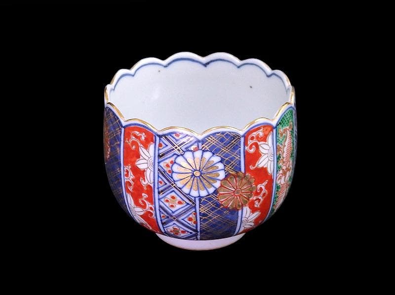 大聖寺伊万里　金襴手　菊花紋の図 　向付　D547AS-fbta