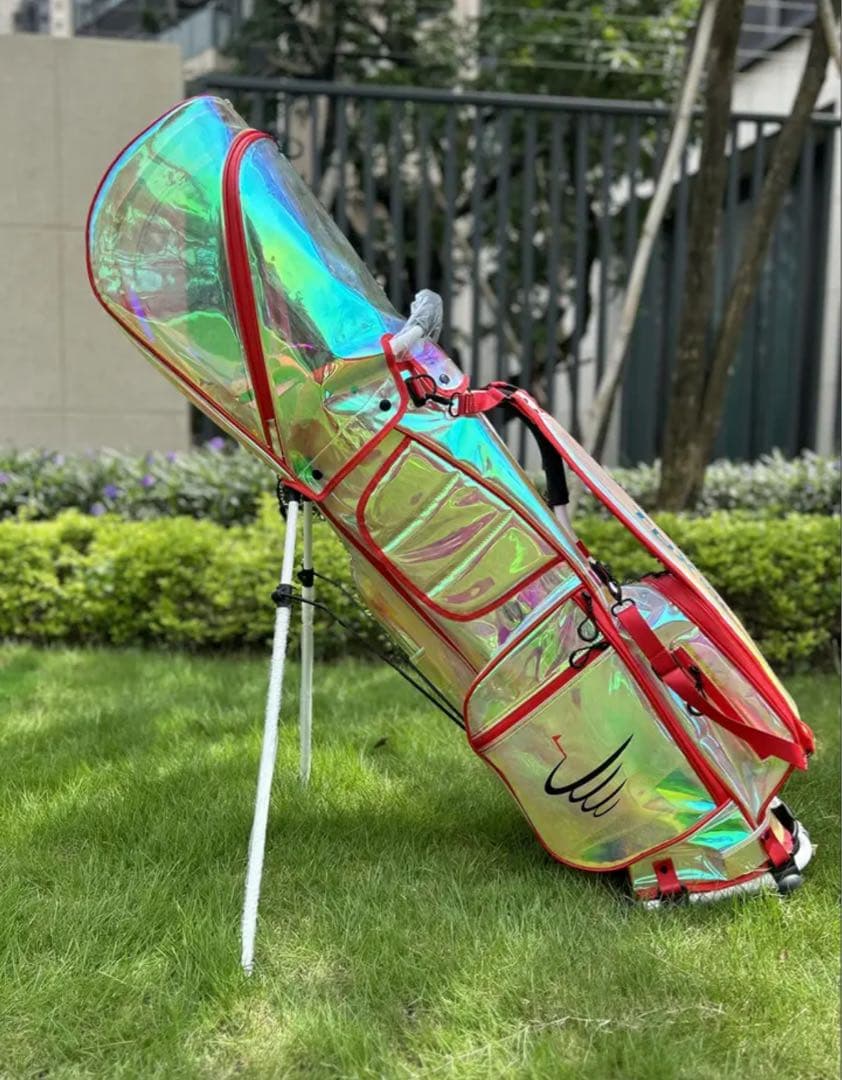 TDX スケルトン　スタンドキャディバッグ　新品　ゴルフバッグ　オーロラ　クリア