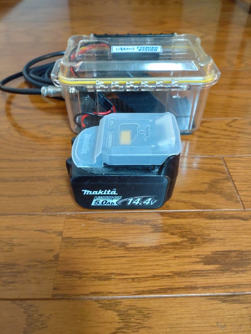 マキタ電動リール用　防水バッテリーケース　バッテリー(マキタ）　充電器セット