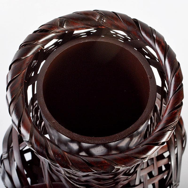 有馬篭　篭師　轡昭竹斎造　花篭　竹籠　共布共箱　M　R5505B