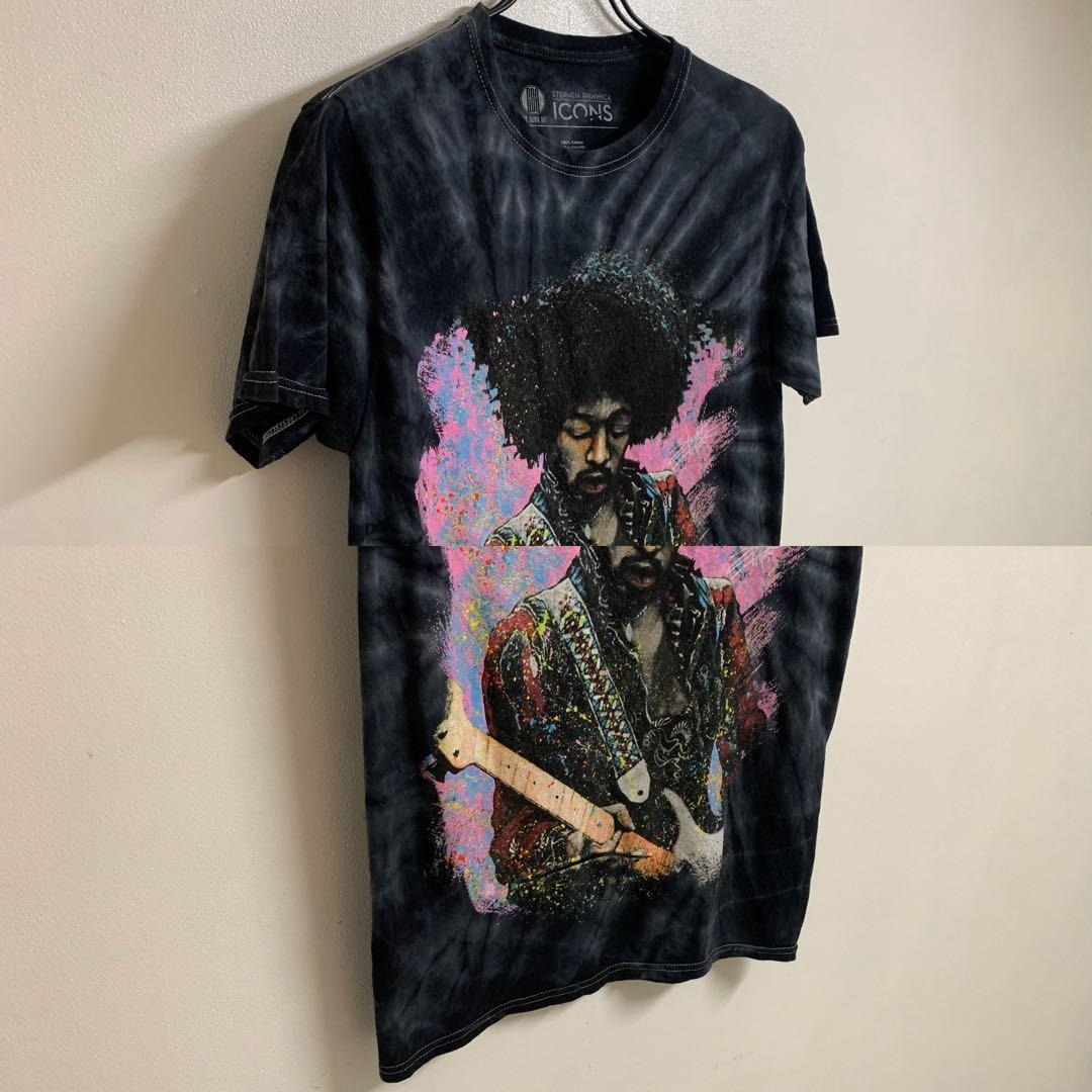 Jimi Hendrix Stephen Fishwick タイダイ染め加工 T