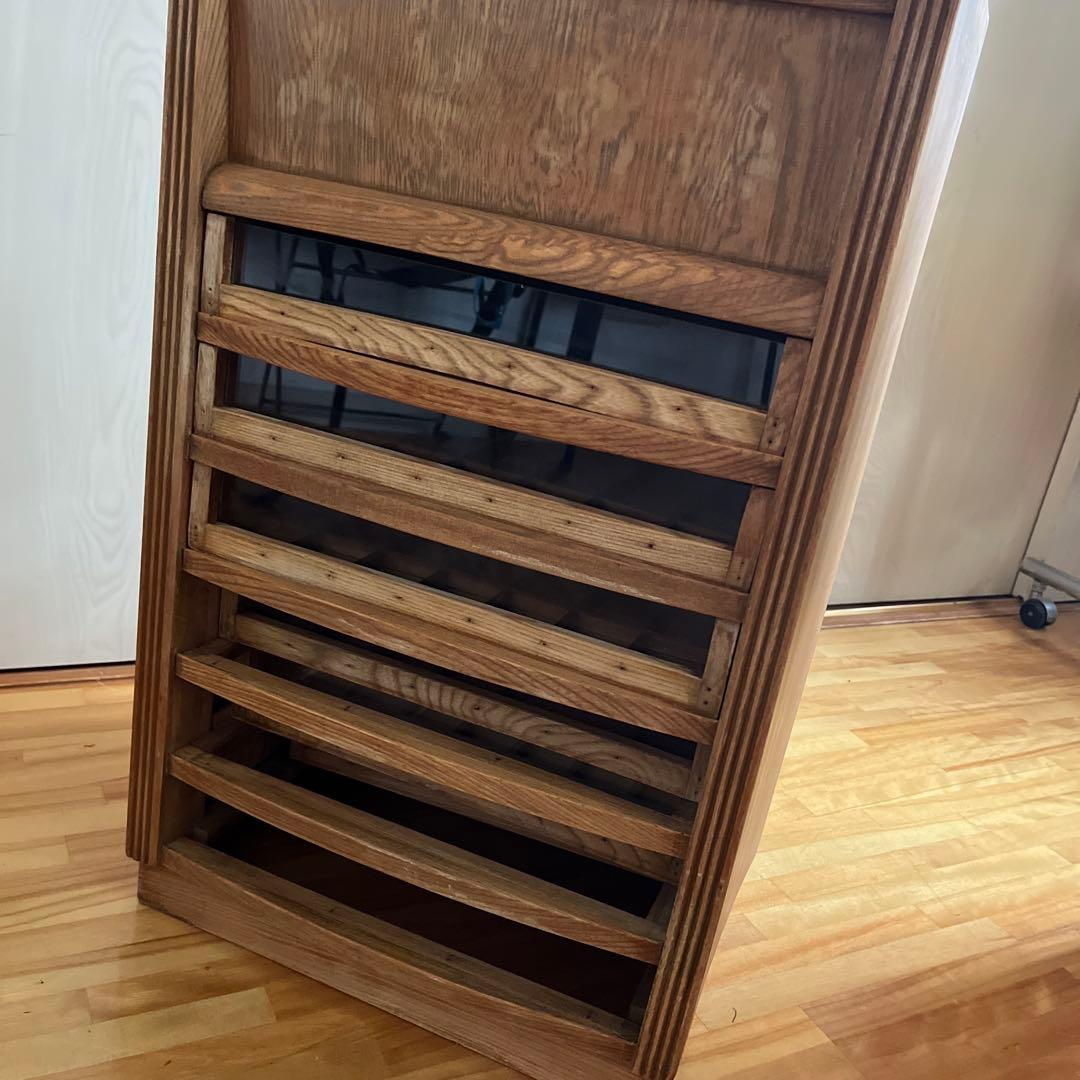 藥箪笥 文具 収納 ショーケース ガラス扉 引き出し 古美術 古道具 レトロ