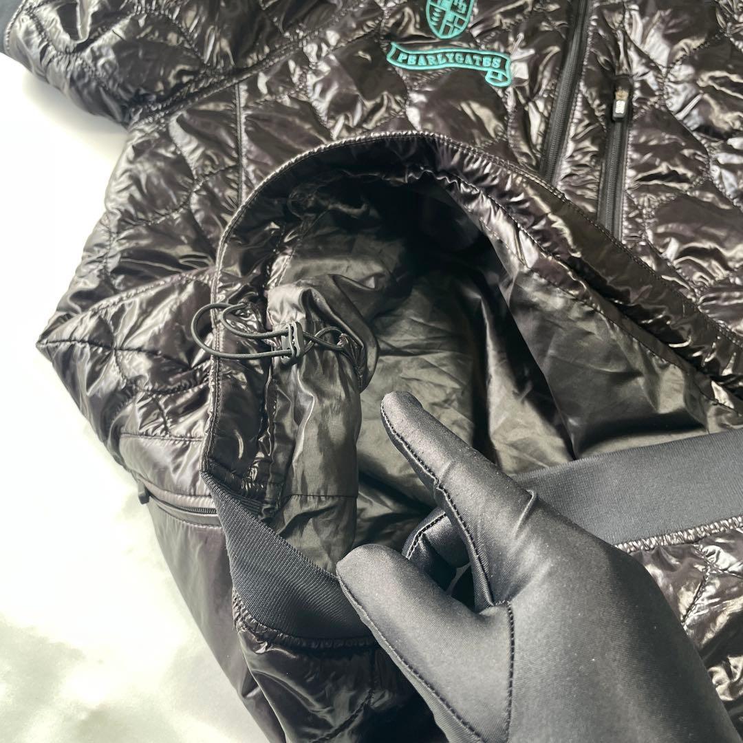 未使用級　パーリーゲイツ　中綿　ハーフジップ　刺繍ロゴ　ジャケット　キルティング