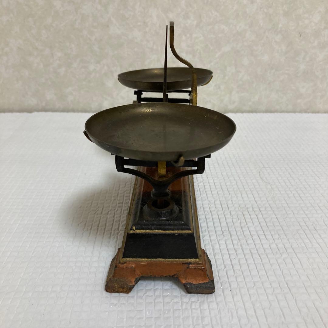 TS61 アンティーク 上皿天秤 二百瓦感量 弐厘 真鍮製 オブジェ 古道具