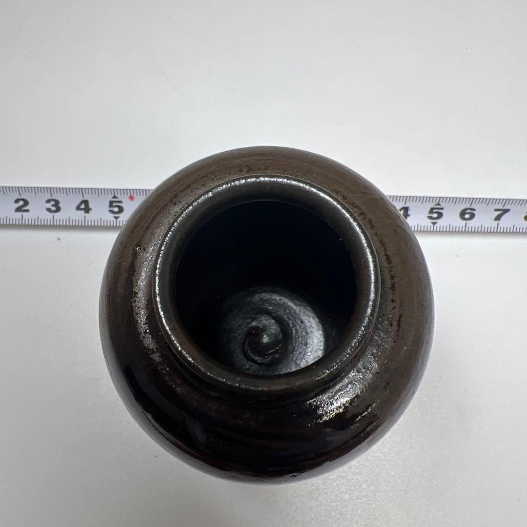 ☆茶3 平安　笹田仁史　在中庵肩衛写　茶入　共箱　h10.5cm