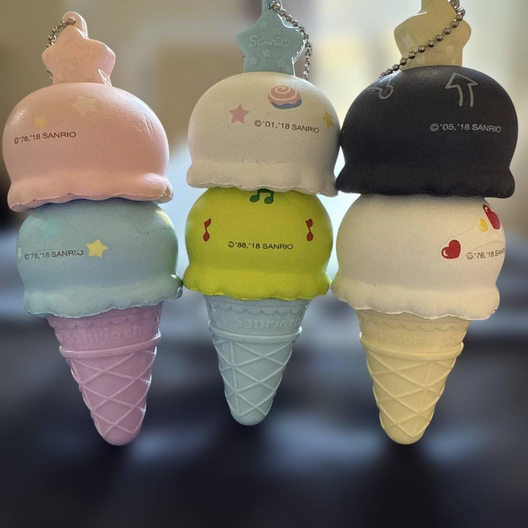 ⭐️サンリオ⭐️選んでアイスクリーム型スクイーズ キーホルダー 2018年製[希少]