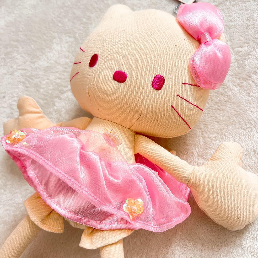 レア　ピンキーバージョン　脚長　ハローキティ ぬいぐるみ ボールチェーン