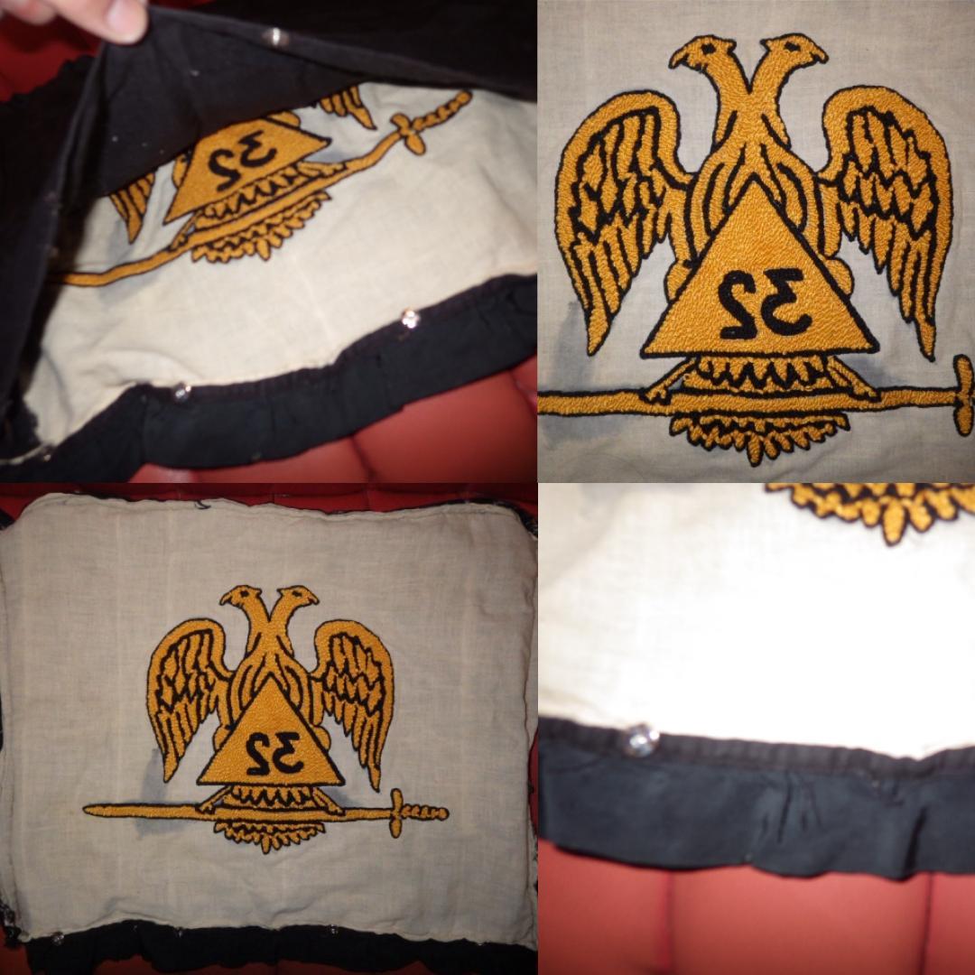 40’S★フリーメイソン★32階位★壁掛け★ピロケース★ビンテージ★ワッペン