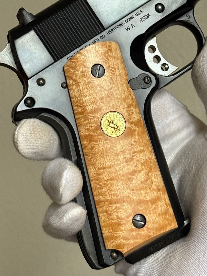 ブルーイング WA コルト M1911A1 ガバメント 木製グリップ ガスガン