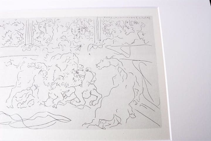 パブロ　ピカソ　リトグラフ 傷ついた闘牛士　1933 真正証明書付き