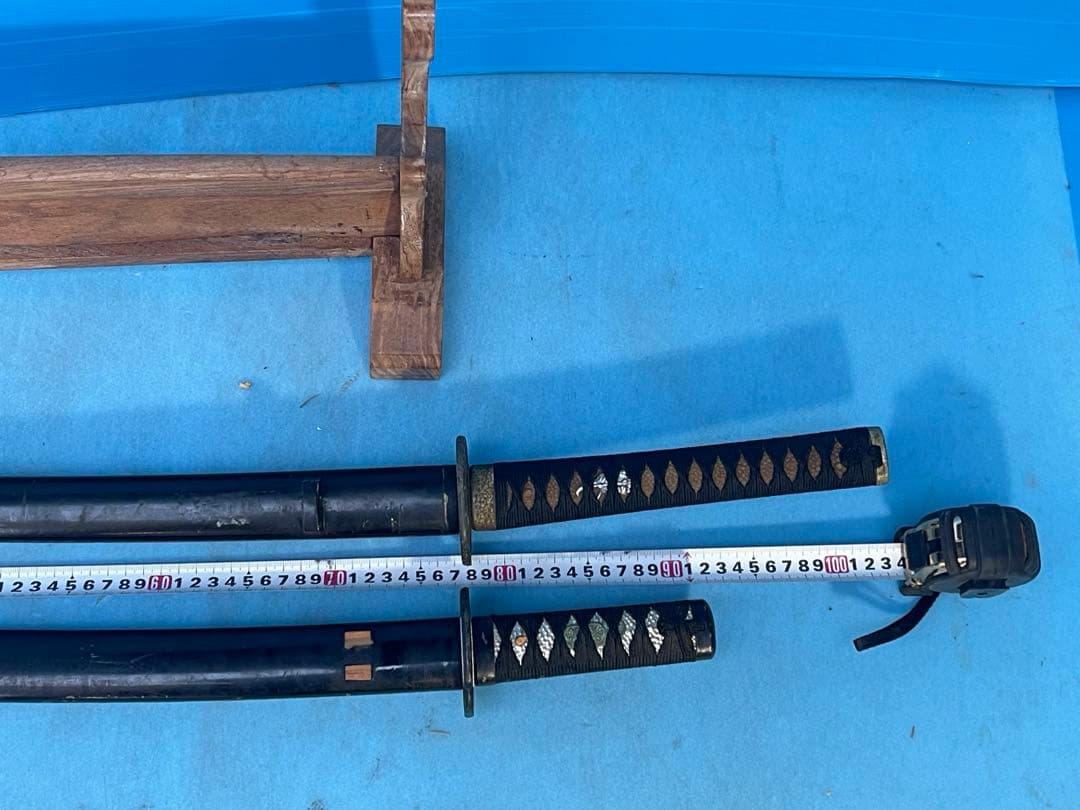 模造刀2本セット 木製スタンド付き