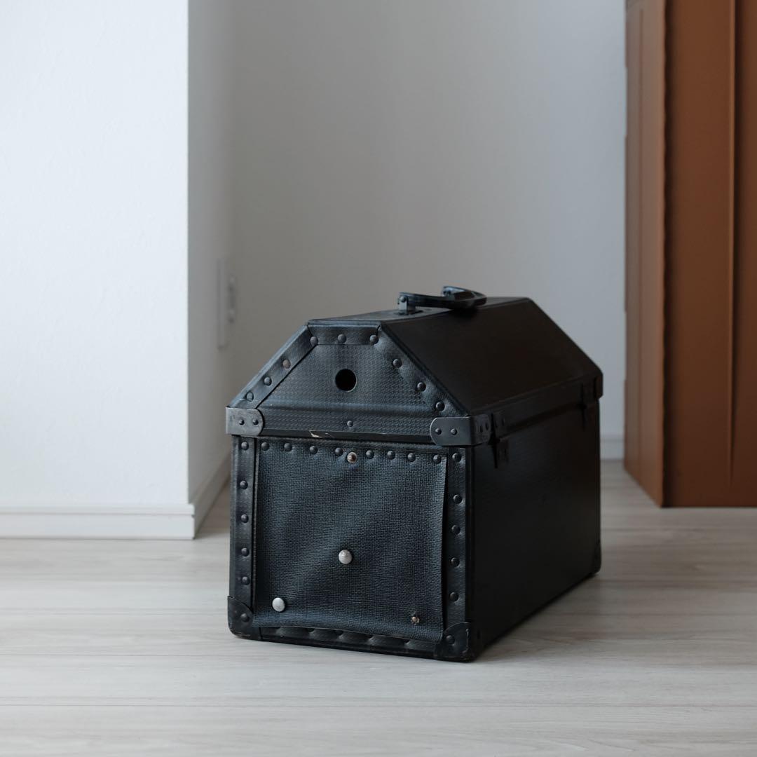 美国 1940年代 古董 宠物筐 猫犬用屋顶型 ペットキャリー ヴィンテージ