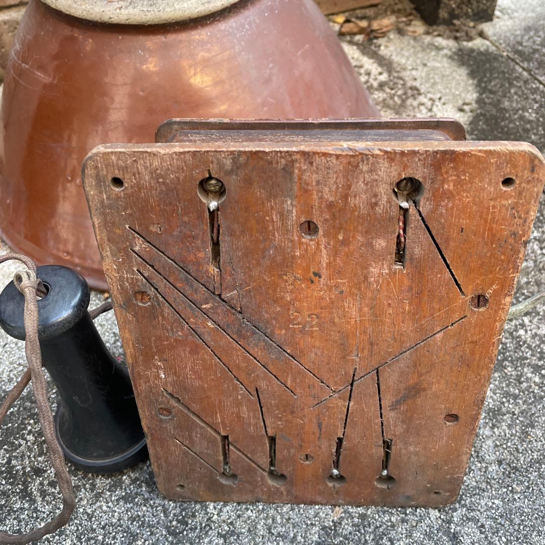 A 国鉄廃品 鉄道廃品 デルビル磁石式壁掛電話機　レトロ壁掛け電話機　国鉄電話機