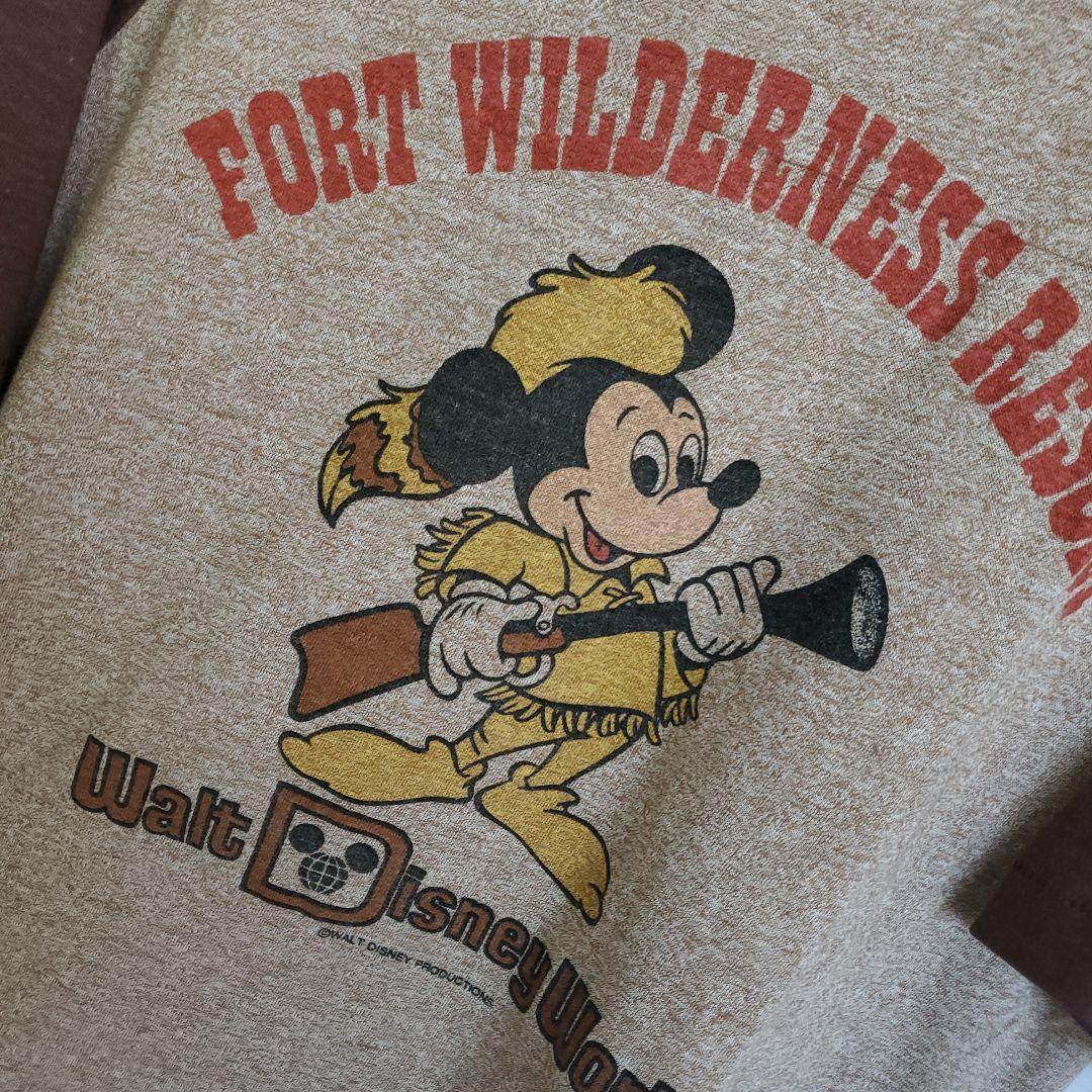 希少 70s Disney　ディズニー　ミッキーマウス　ラグラン Tシャツ