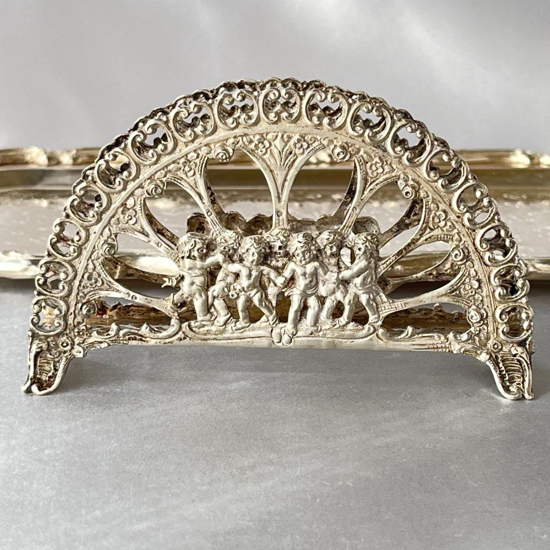 【ドイツ】チュラブの集うのナプキンスタンド 【純銀】ナプキンホルダー