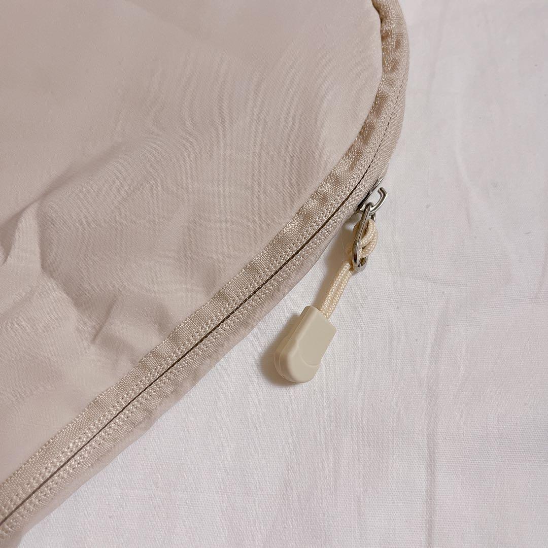 旅行用圧縮袋 3袋 セット 布製 圧縮袋 旅行 衣類 トラベルポーチ クリーム