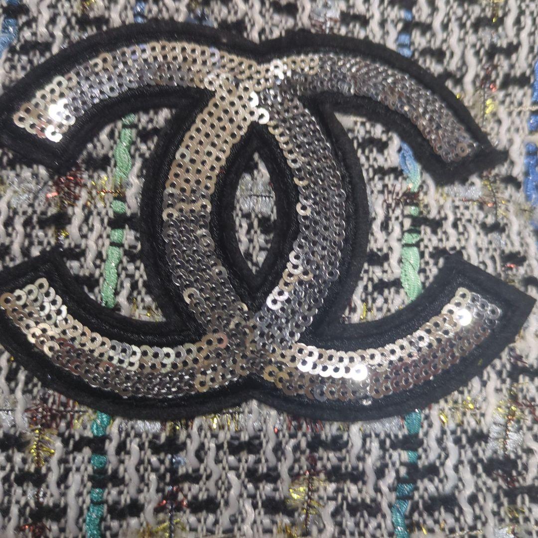 アオイページCHANEL メイクアップバッグ ツイード海外VIP限定品