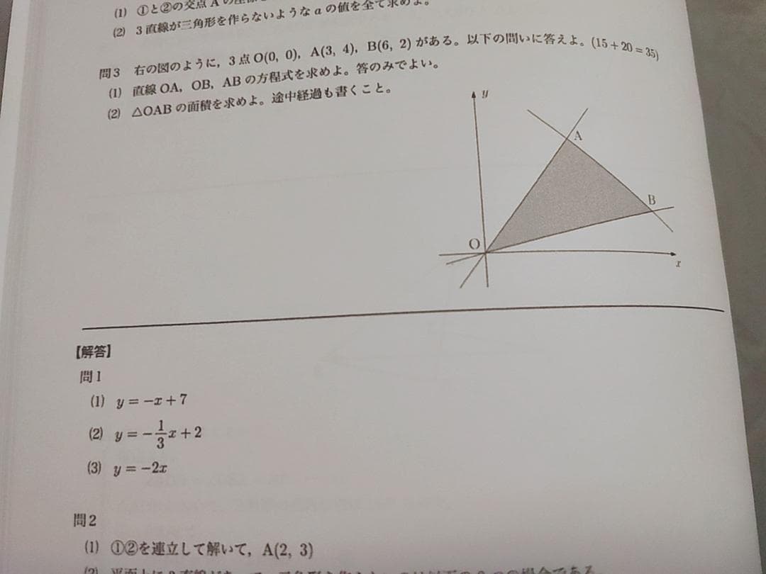 鉄緑会中1数学復習テスト　B4　問題用紙・解説用紙　フルセット　河合塾　駿台