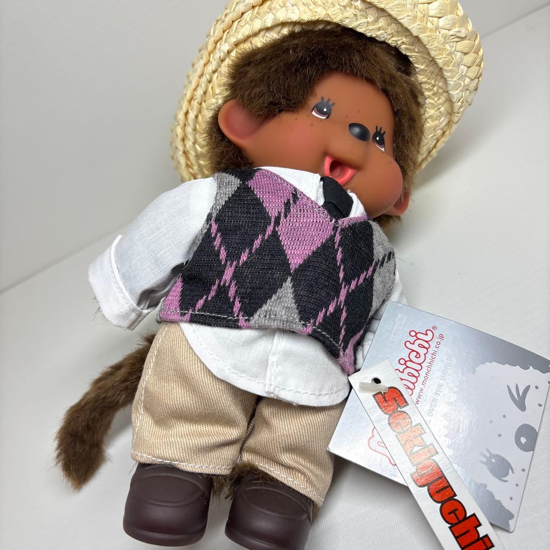 新品 EU限定 2011年発売 アーガイルベスト&ハット モンチッチ 388