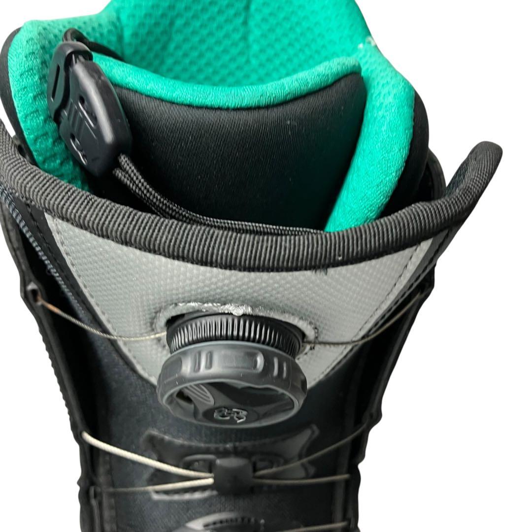 【美品】BUZRUN バズラン スノーボードブーツ ブラック/グリーン 26cm