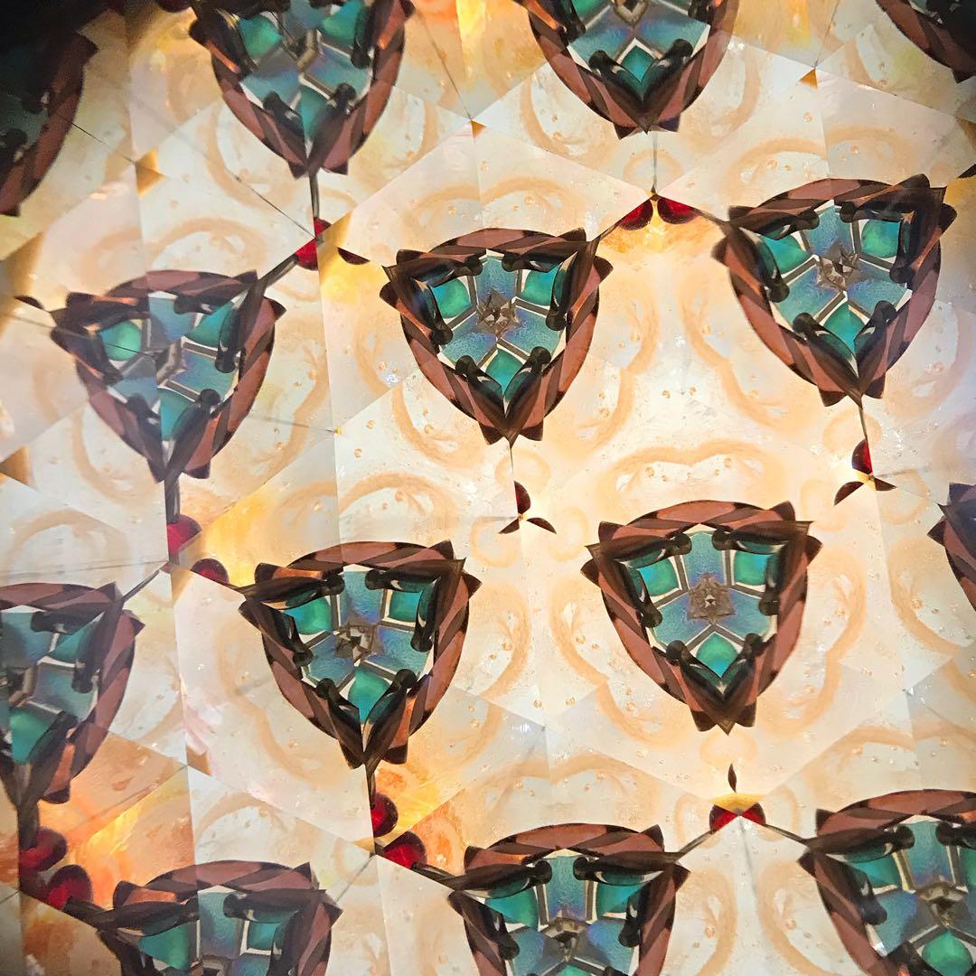 吉田真さん作　陶器の万華鏡(露草)