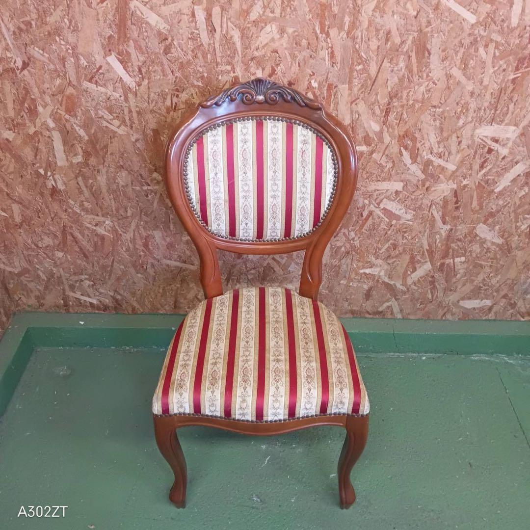 001送料設置無料　別荘保管品　英国猫足チェア　アンティーク風　おしゃれ