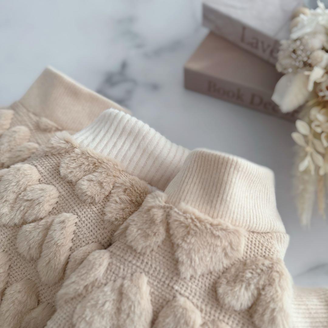 ハンドメイド犬服ꕤDMSサイズꕤタートルネックワンピース♡シャギーリブニット♡