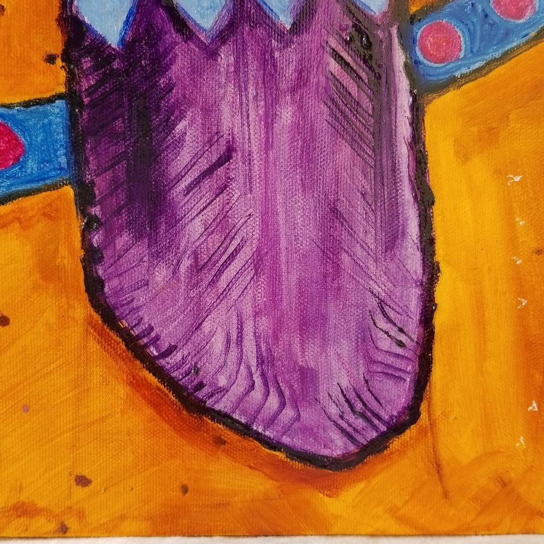 油絵　専用　微笑む優しい犬