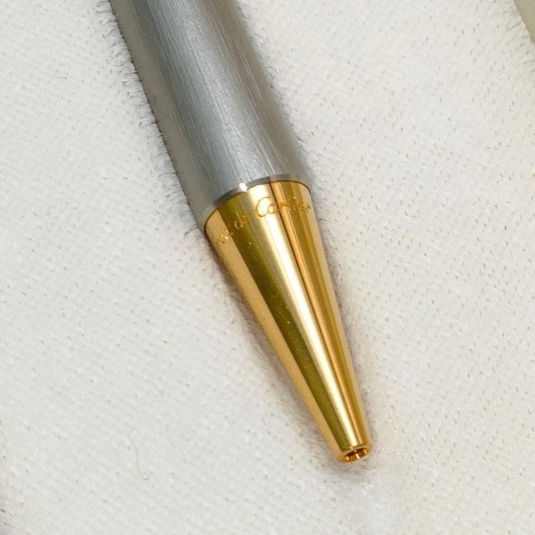 【未使用・良品】Cartier/カルティエ　ボールペン　シルバー ✕ ゴールド