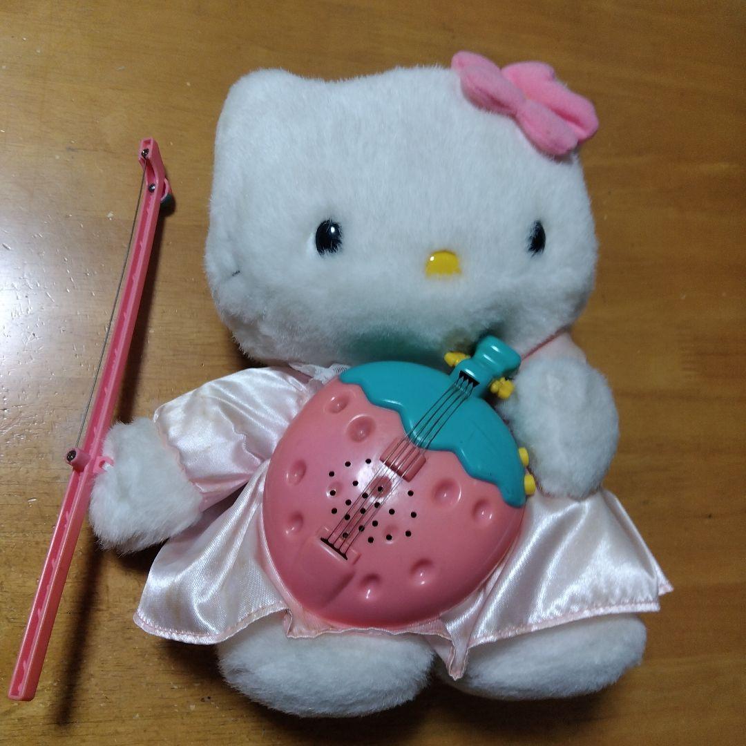 レトロ ハローキティ イチゴのバイオリン ぬいぐるみ