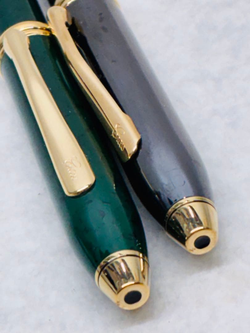 クロス CROSS ボールペン タウンゼント グリーン マーブル グレー 2本