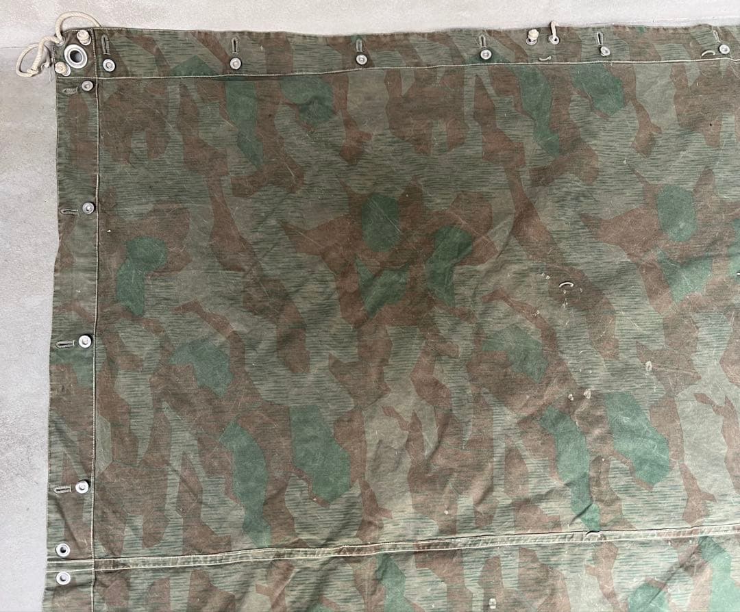 ①スイス軍幕×1 スプリンターカモ ツェルトバーン ミリタリー テント 実物