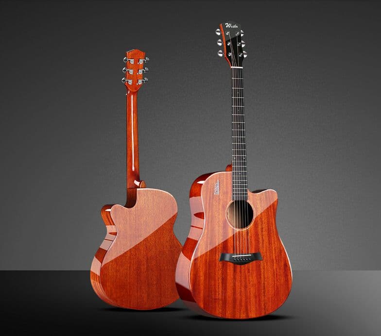 40インチ型光沢単板木ギター初心者(男女共通)