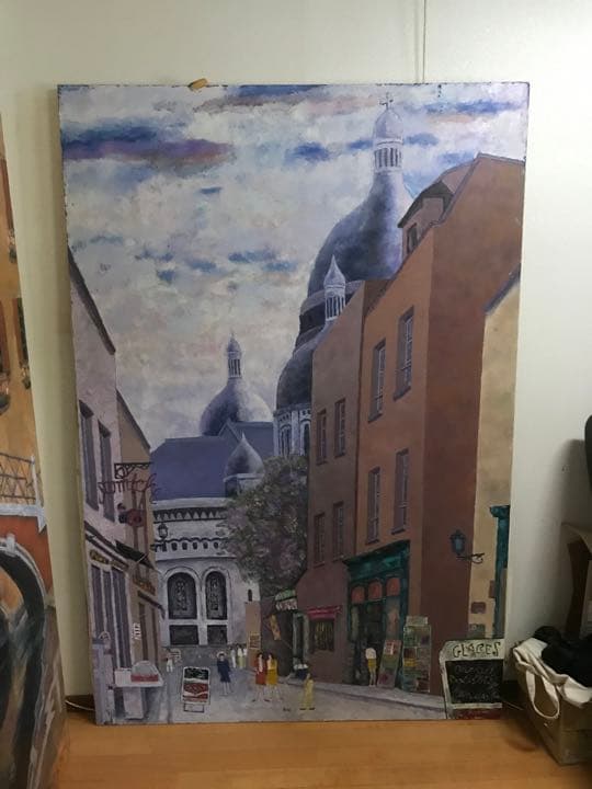 油彩　無名画家