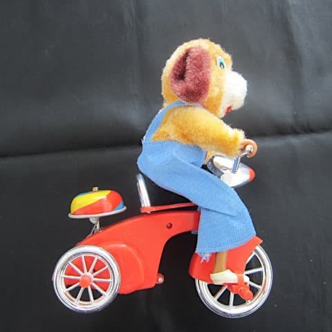 雑貨1063／アルプス　Cycling Pup ワンちゃん三輪車　ぜんまい式