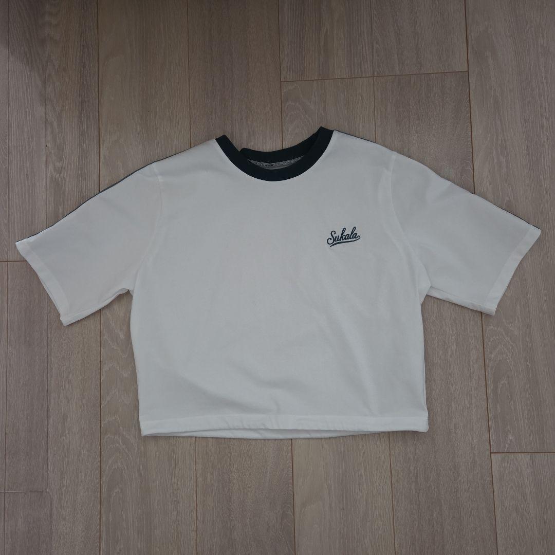 ショート丈Tシャツ＆スポーツブラセットM