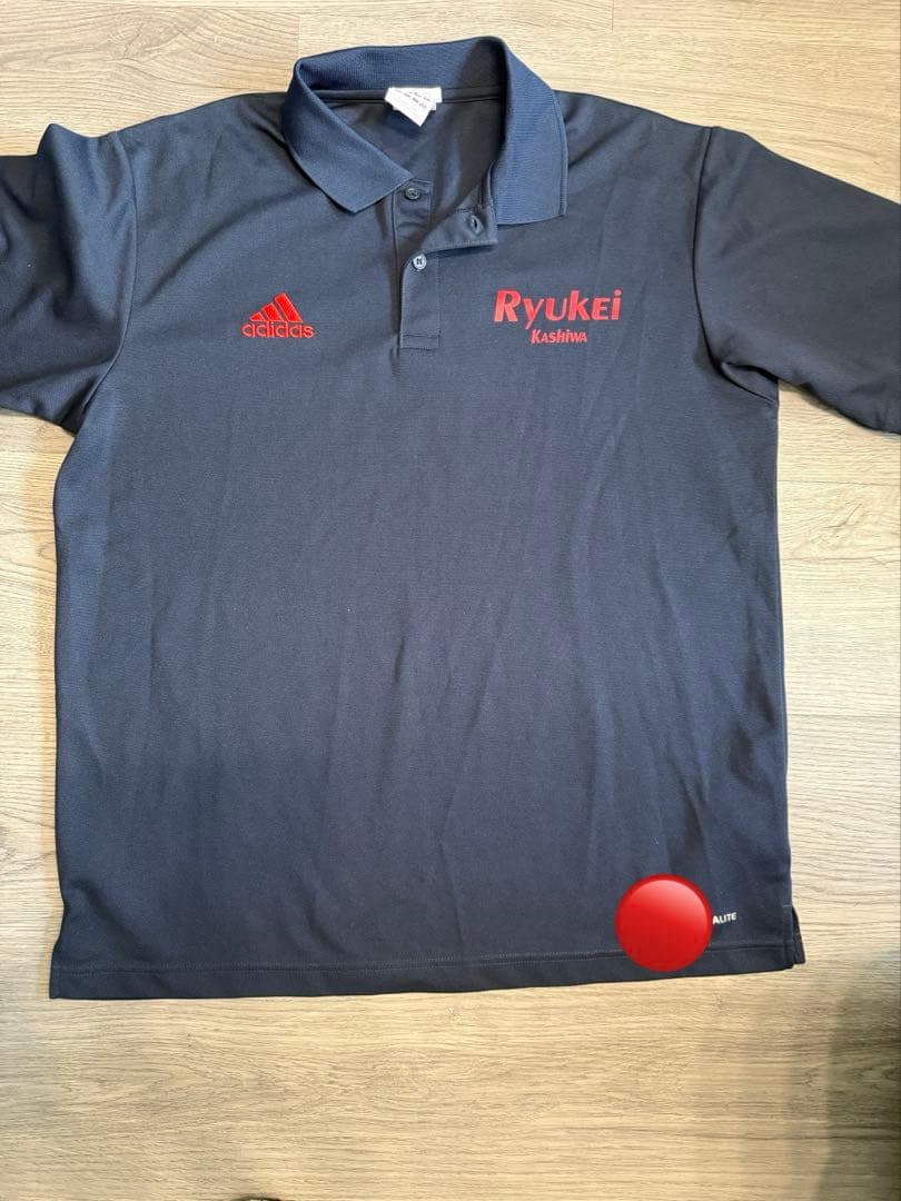 流経柏高校　サッカー部　adidas ポロシャツ＆パンツ　移動着