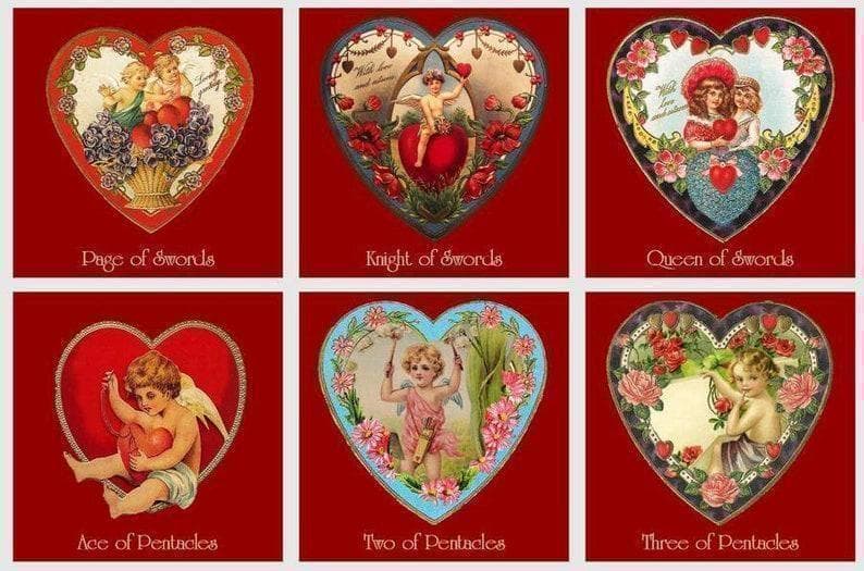 正規品希少デッキ✨珍しいスクエア型✨ハートタロットカード Heart tarot