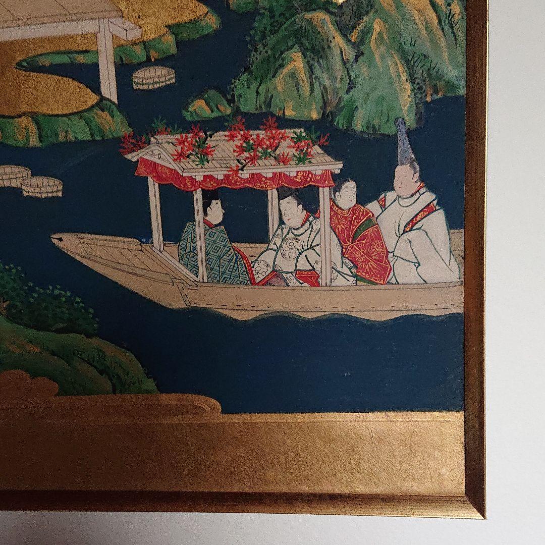 源氏色紙絵  肉筆 金箔    土佐派      江戸初期