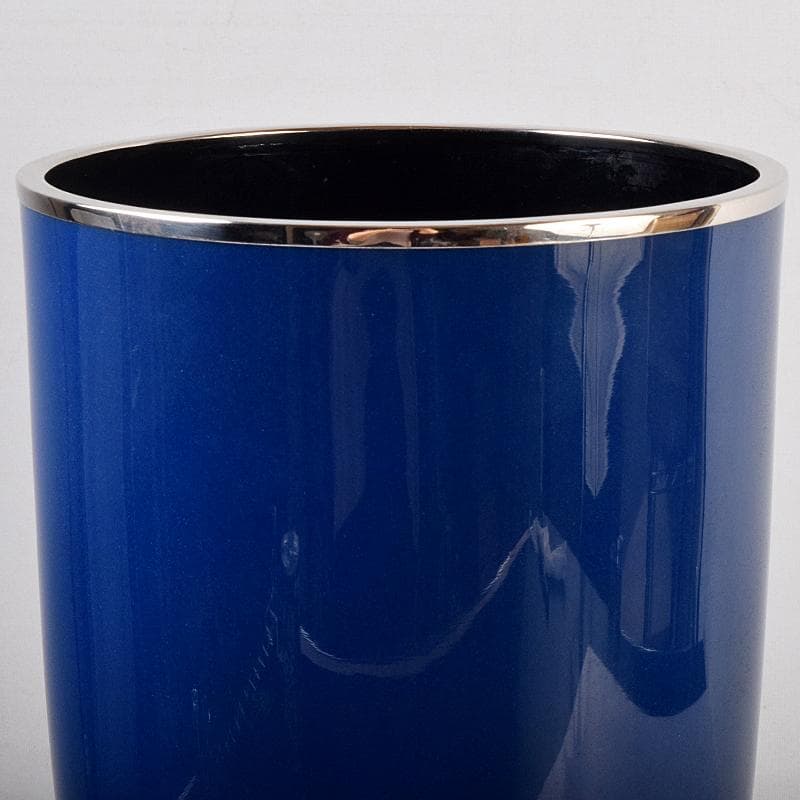 七宝焼　鶴文　花瓶　時代箱付　M　R8883B