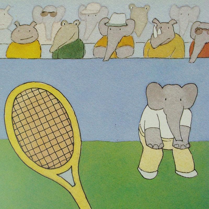 Babar en Tennis 1990年 ブリュノフ アートポスター