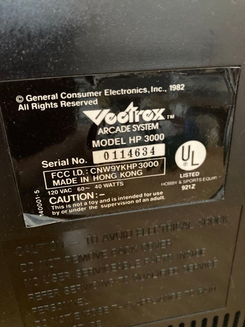 ひ*さ様 動作確認済み　VECTREX香港製　マルチカート付　海外版光速船