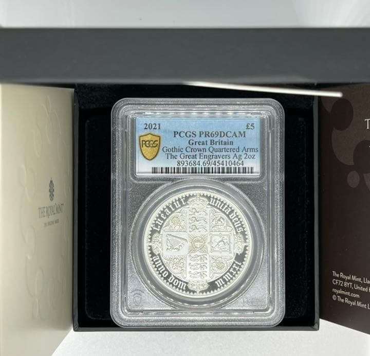 【準最高鑑定】2021年 ロイヤルミント ゴシック クラウン 銀貨 ゴチック